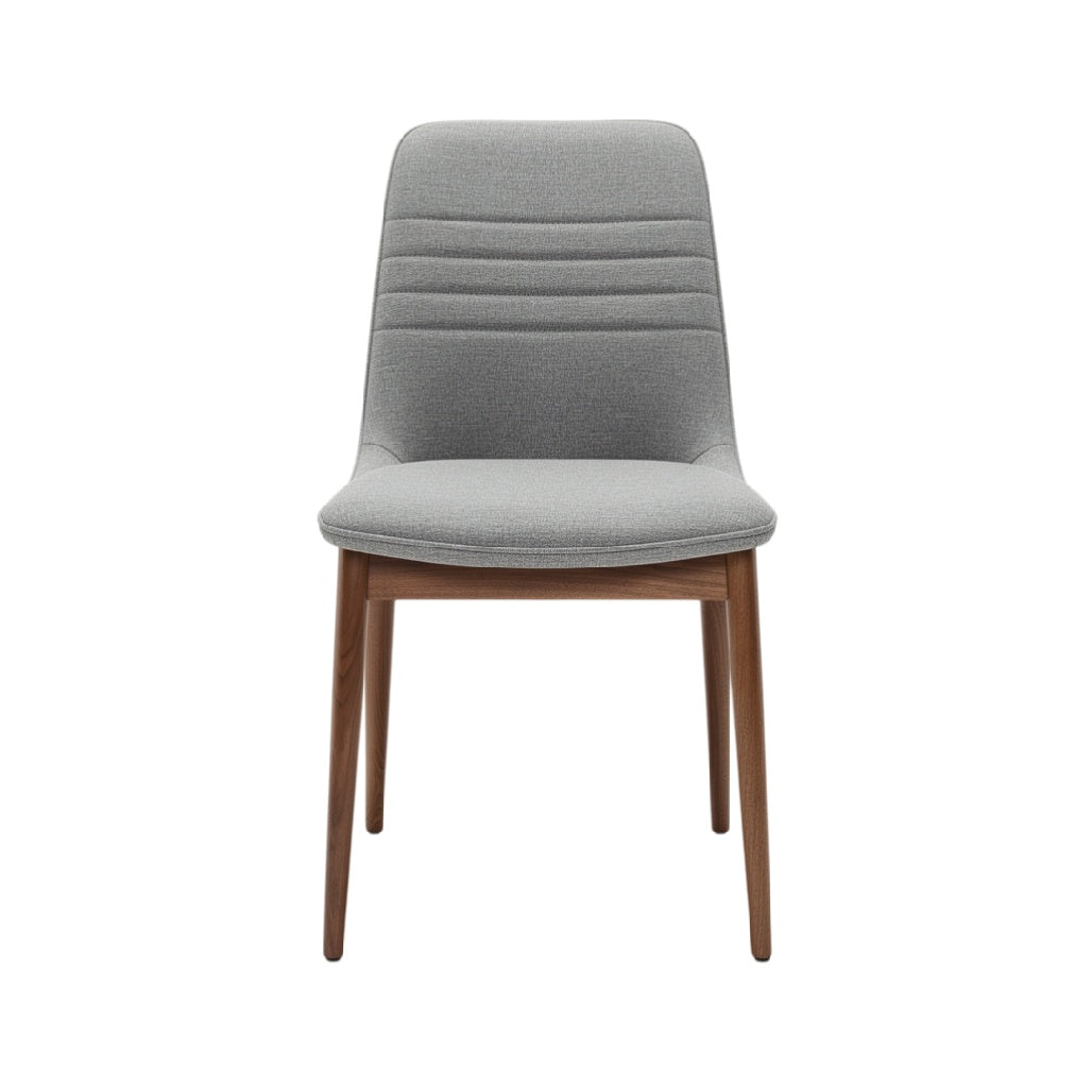 Modern Upholstered Dining Chair with Wooden Legs